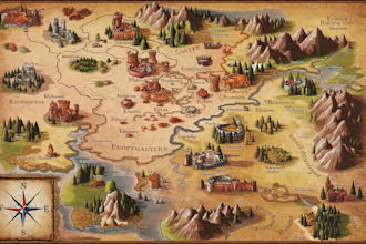 create a high quality fantasy map
