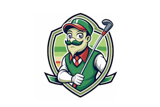 make aesthetics icon golf mascot logo
