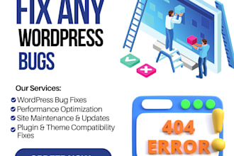 fix any wordpress bugs and errors