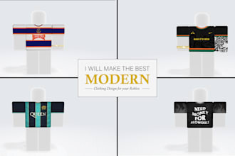 make modern clothing design for your roblox avatar