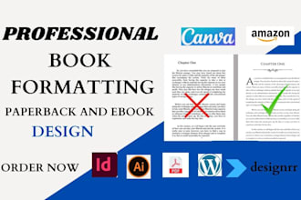 do book formatting and design ebook in designrr, google docs, indesign, canva
