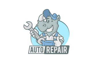 make world class auto repair mascot logo