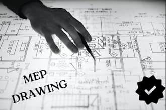 design architectural floor plan, mep drawing, site plan, blueprint in autocad