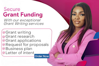 do grant research, grant proposal writing, grant application, business plan, rfp