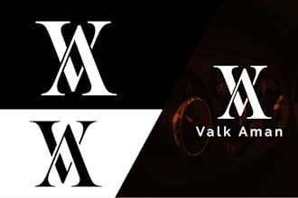 design unique monogram logo with initial letter