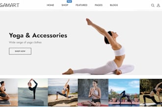 design yoga mat shopify store health supplement store health fitness website