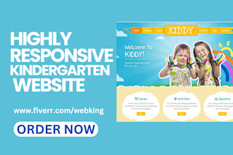 build kindergarten website pre school website nursery, basic high school website