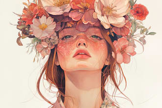 hand paint a watercolor illustration digital art