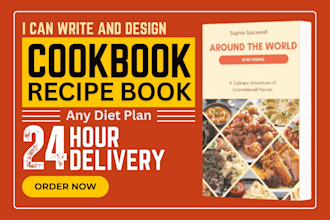 ghostwrite a unique cookbook and recipe book for you