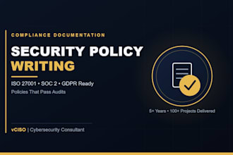 write cyber security policies and procedures