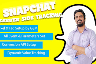 setup snapchat pixel conversion API and ga4 server side tracking by GTM