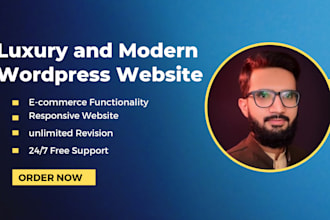 build a premium, luxury and modern wordpress website