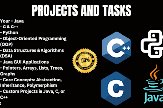 do java, c, and cpp programming projects and assignment