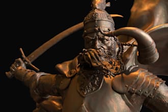 create digital sculpture for 3d print in stl file format