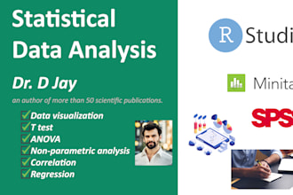 analyze your data using r, minitab, excel and interpret the results
