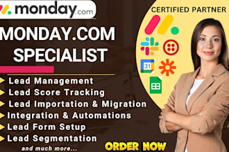 do monday CRM lead management, importation, lead form setup, workflow automation