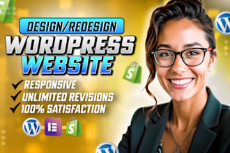 do wordpress website for business, portfolio, and responsive web