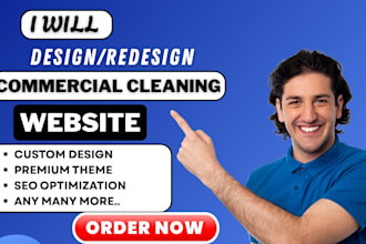 build commercial cleaning website, house cleaning website commercial clean leads