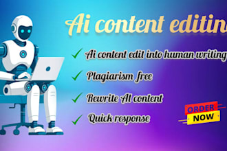 rewrite and humanize ai content for you