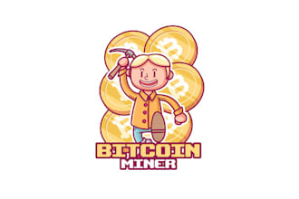 design unique bitcoin blockchain logo
