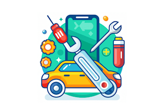 make beautiful car repair logo for you