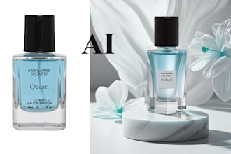 create ai generated perfume photography