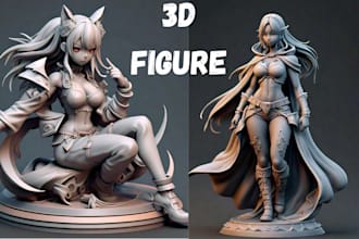 3d anime figure statue anime diorama 3d figure 3d toy manga for 3d printing