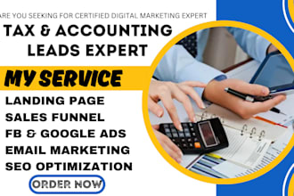 generate highly targeted accounting bookkeeping cpa finance income tax leads ads