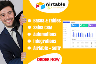 setup airtable database, automations, and softr website