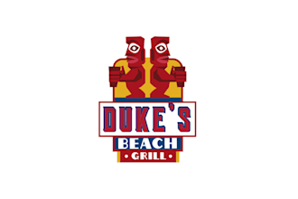 design beach grill restaurant bar logo