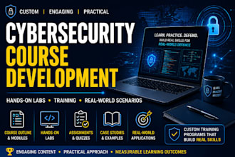 develop cybersecurity course with hands on labs