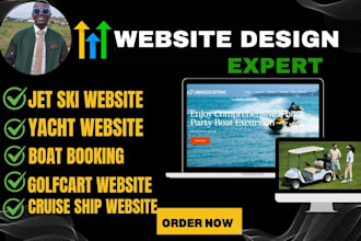 create boat, yacht, cruise, jet ski and golfcart boat rental website