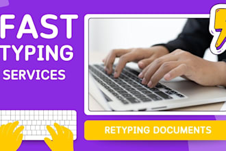 retype your documents from PDF format to word, typing services
