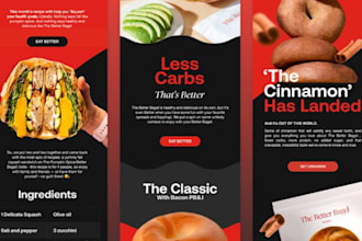 design responsive newsletter template on kit klaviyo mailerlite moosend befree