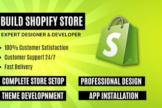 build profitable shopify website, shopify store design