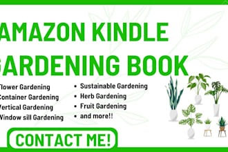 write amazon kindle gardening book ghostwriting ebook writer KDP ghostwriter