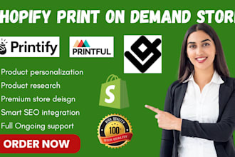 create shopify dropsphipping print on demand store via teeinblue gelato printify