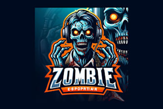do creative zombie esport mascot logowithin just two day
