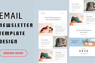 build HTML CSS or editable email newsletter template design