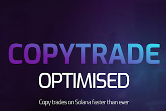 build copy trading bot, solana bot, volume bot, arbitrade bot, cg trending bot