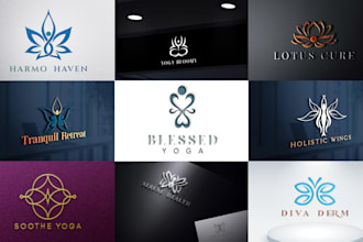 do natural spa, skincare, beauty massage, wellness, health, yoga, fitness logo