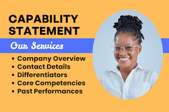 design capability statement write government capability statement