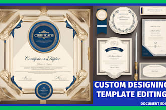 pro certificate, diploma and letterhead design fast and custom