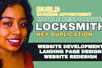 locksmith website, key duplication service website, locksmith landing page