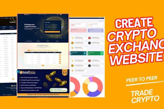 build a crypto exchange website, exchange website, and crypto app
