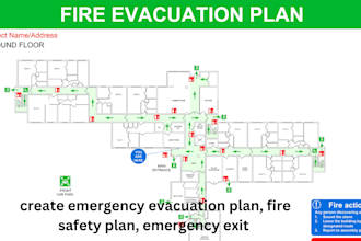 create emergency evacuation plan, fire safety plan, emergency exit