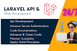 develop custom laravel rest apis and web applications