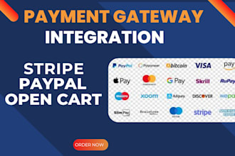 integrate paypal,stripe,klarna,square,apple, googlepay,applepay payment gateway