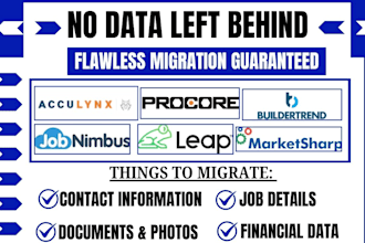 do jobber jobnimbus acculynx procore marketsharp buildertrend data migration