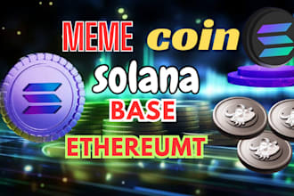 create meme coin token listing on solana ethereum bsc ton
